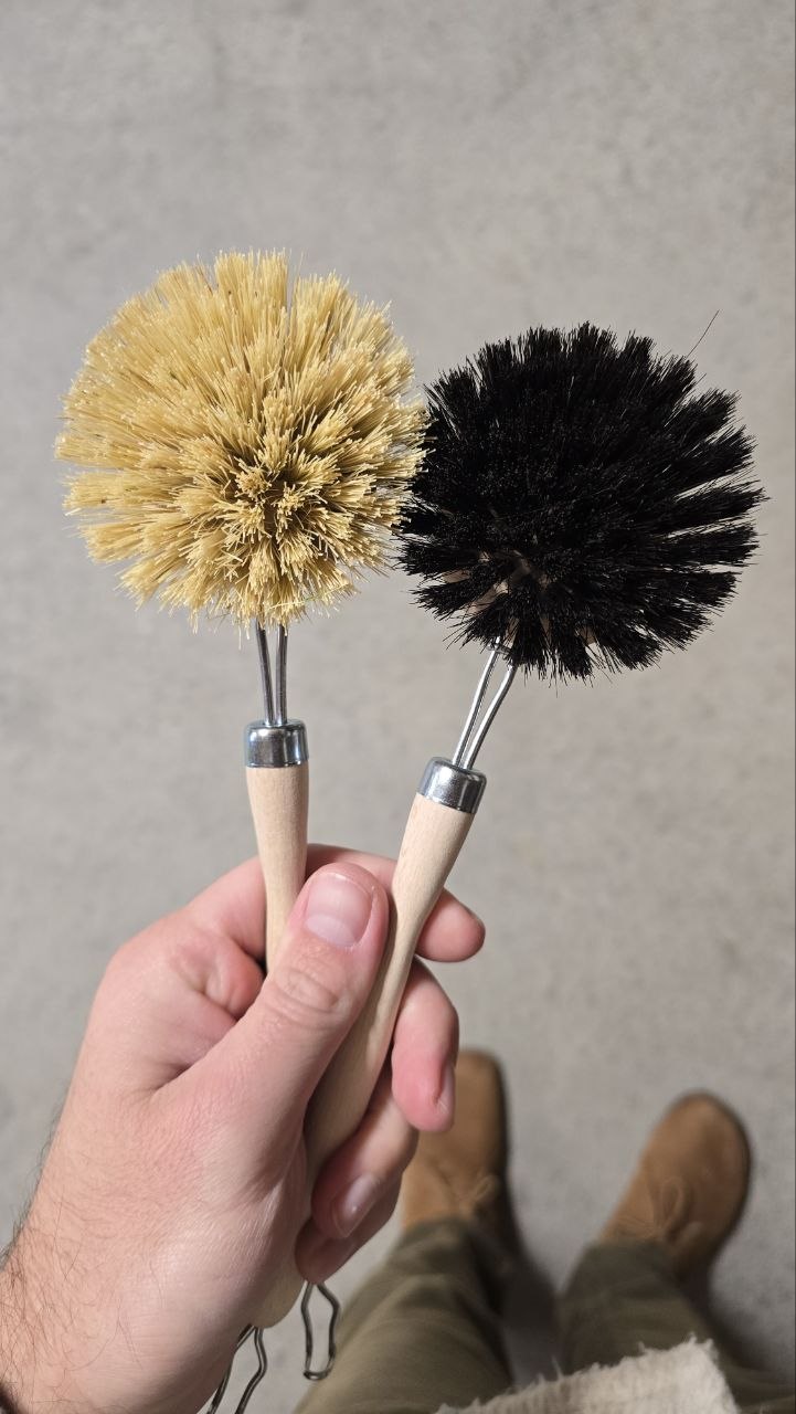 Troepvrije wasborstel(set) van 100% paardenhaar