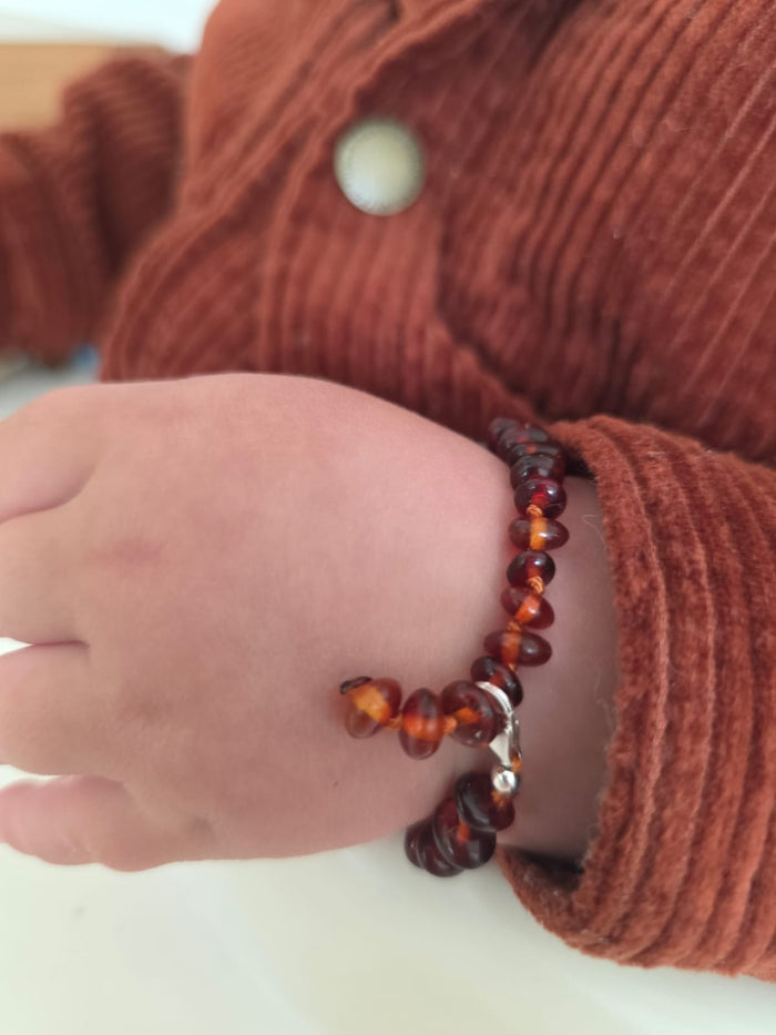 Handgemaakt barnsteen kinderketting & armband (3 kleuren en verschillende maten)
