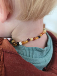 Handgemaakt barnsteen kinderketting & armband (3 kleuren en verschillende maten)
