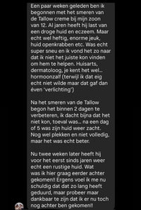 Troepvrije tallow gezichtscrème